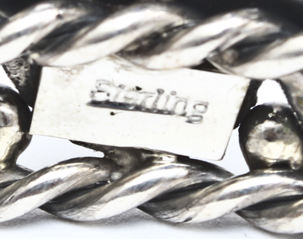 Sterling Silver Multi-Stone Cuff Bracelet