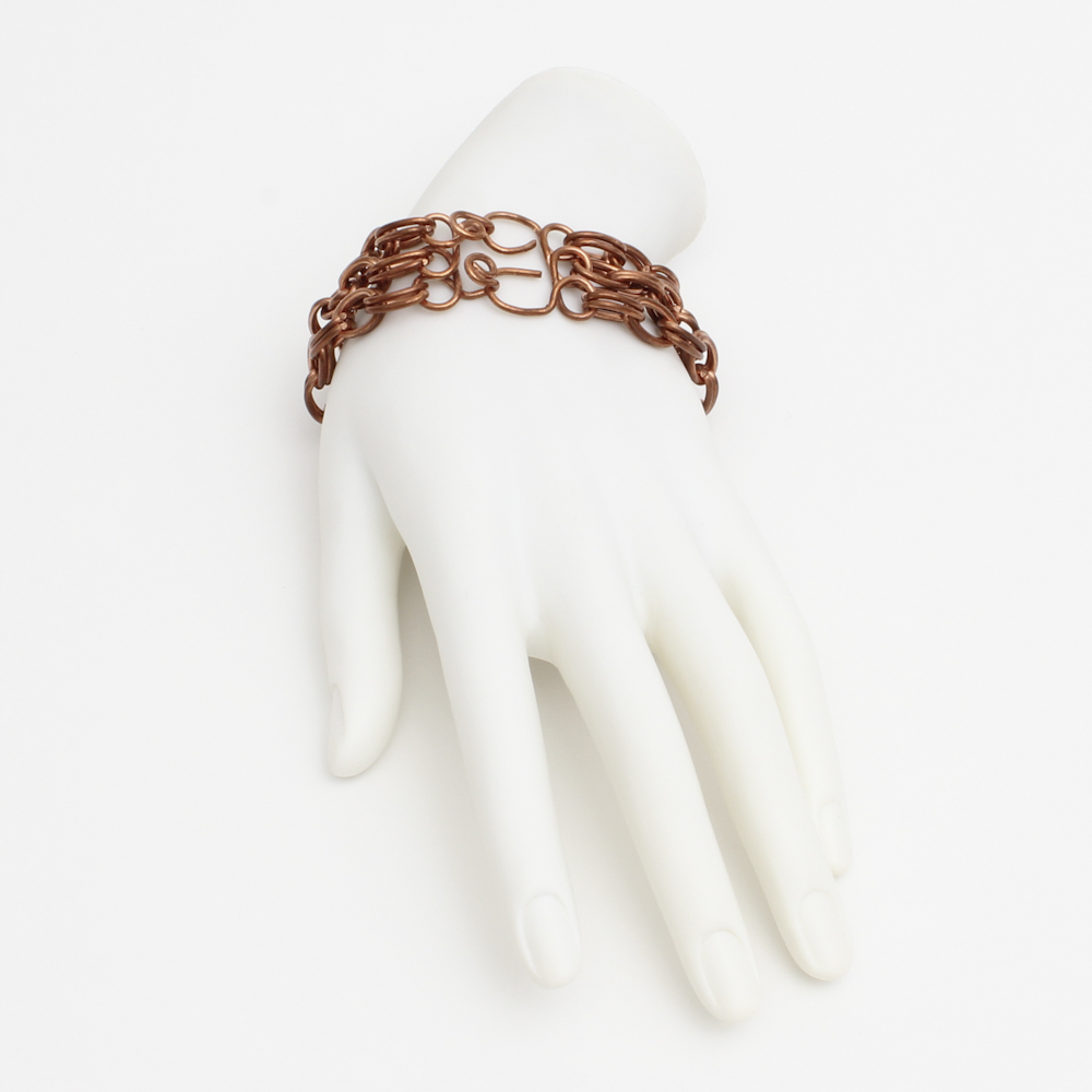 Three Strand Double Cable Link Bracelet