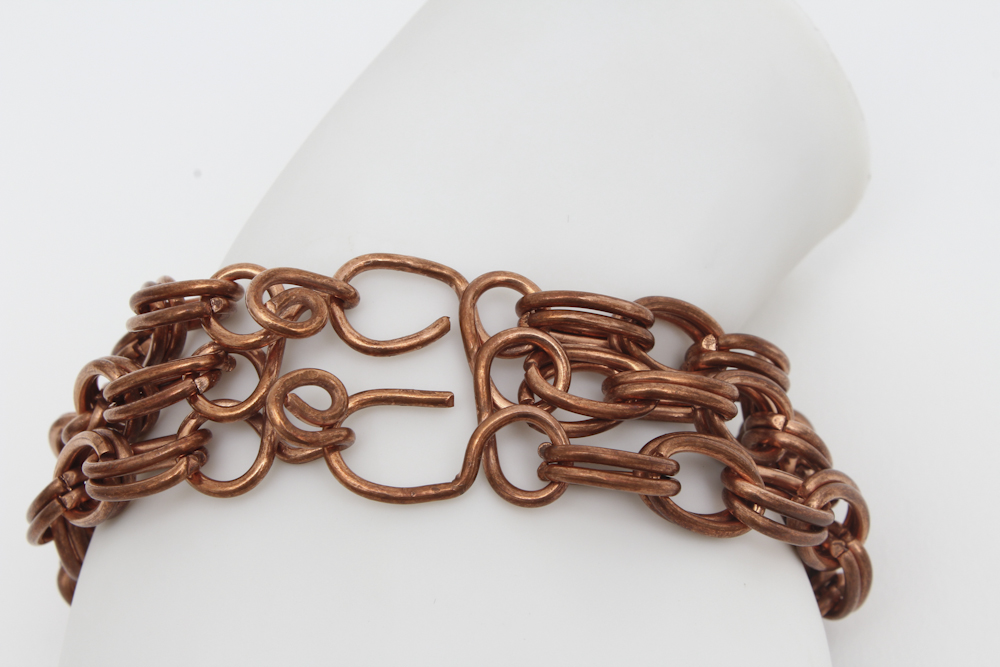 Three Strand Double Cable Link Bracelet