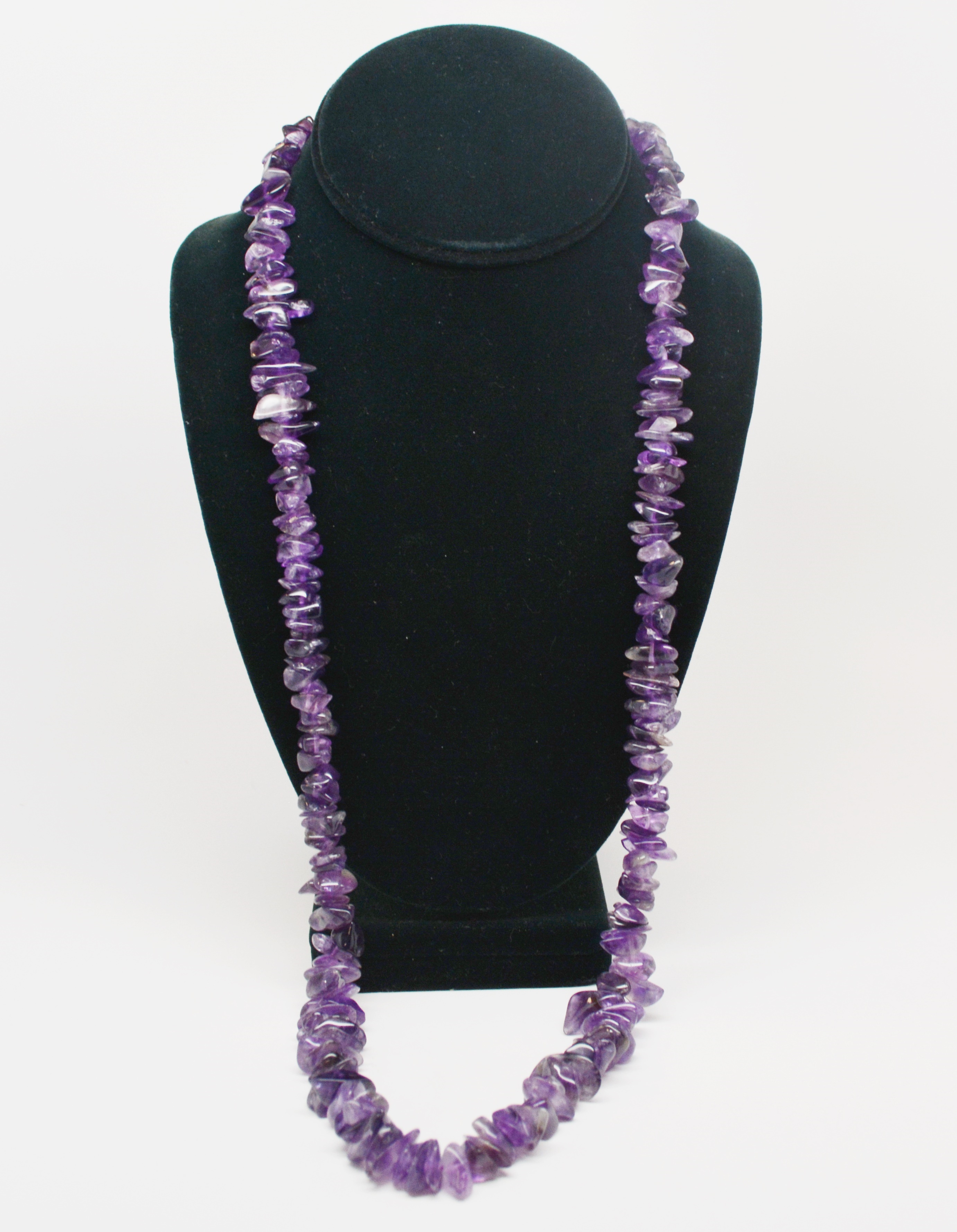 Sterling Silver 30" Amethyst Necklace