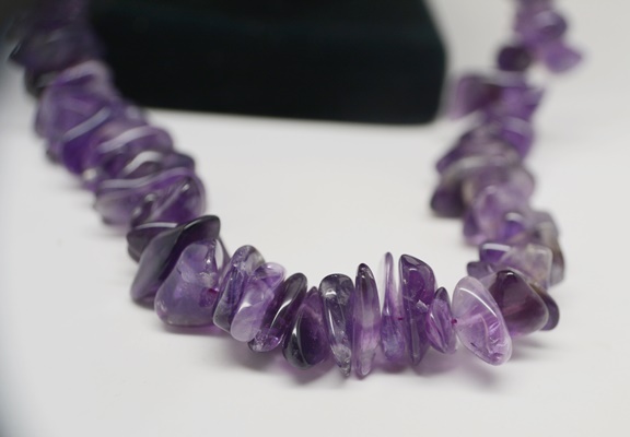 Sterling Silver 30" Amethyst Necklace