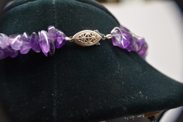 Sterling Silver 30" Amethyst Necklace
