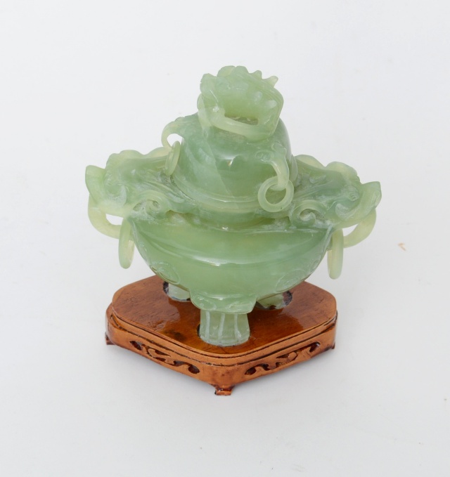 Hand Carved Chinese Bowanite Incense Burner