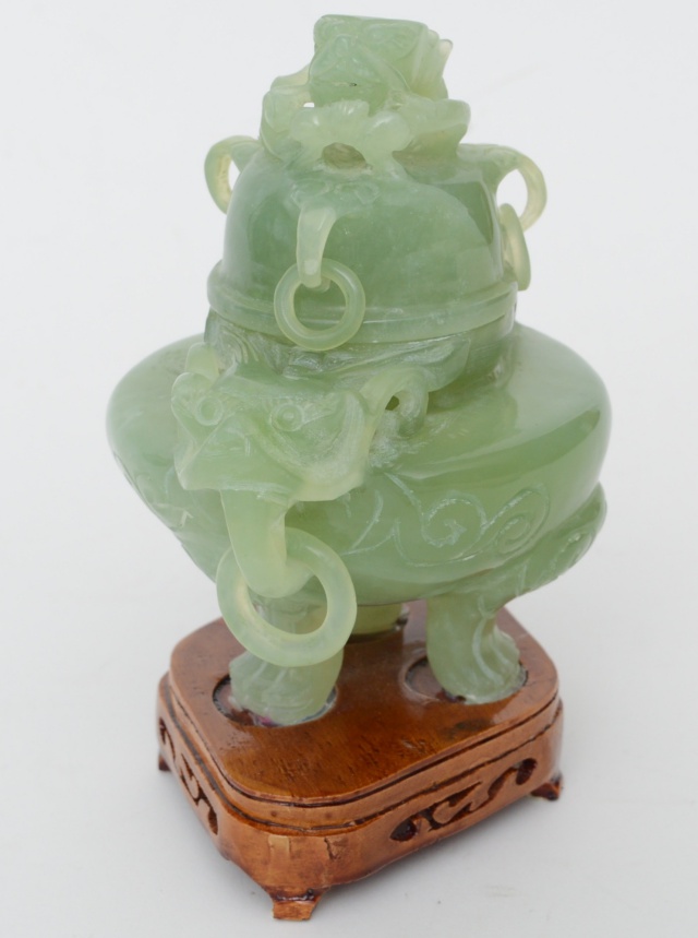 Hand Carved Chinese Bowanite Incense Burner