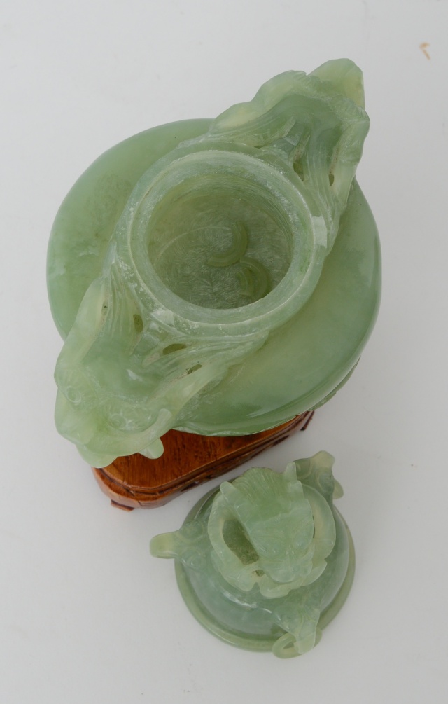 Hand Carved Chinese Bowanite Incense Burner