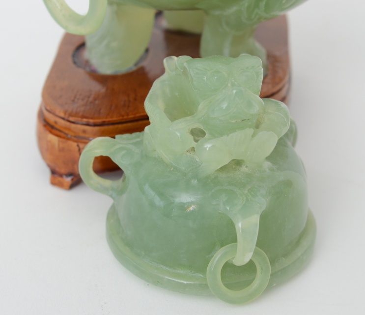 Hand Carved Chinese Bowanite Incense Burner