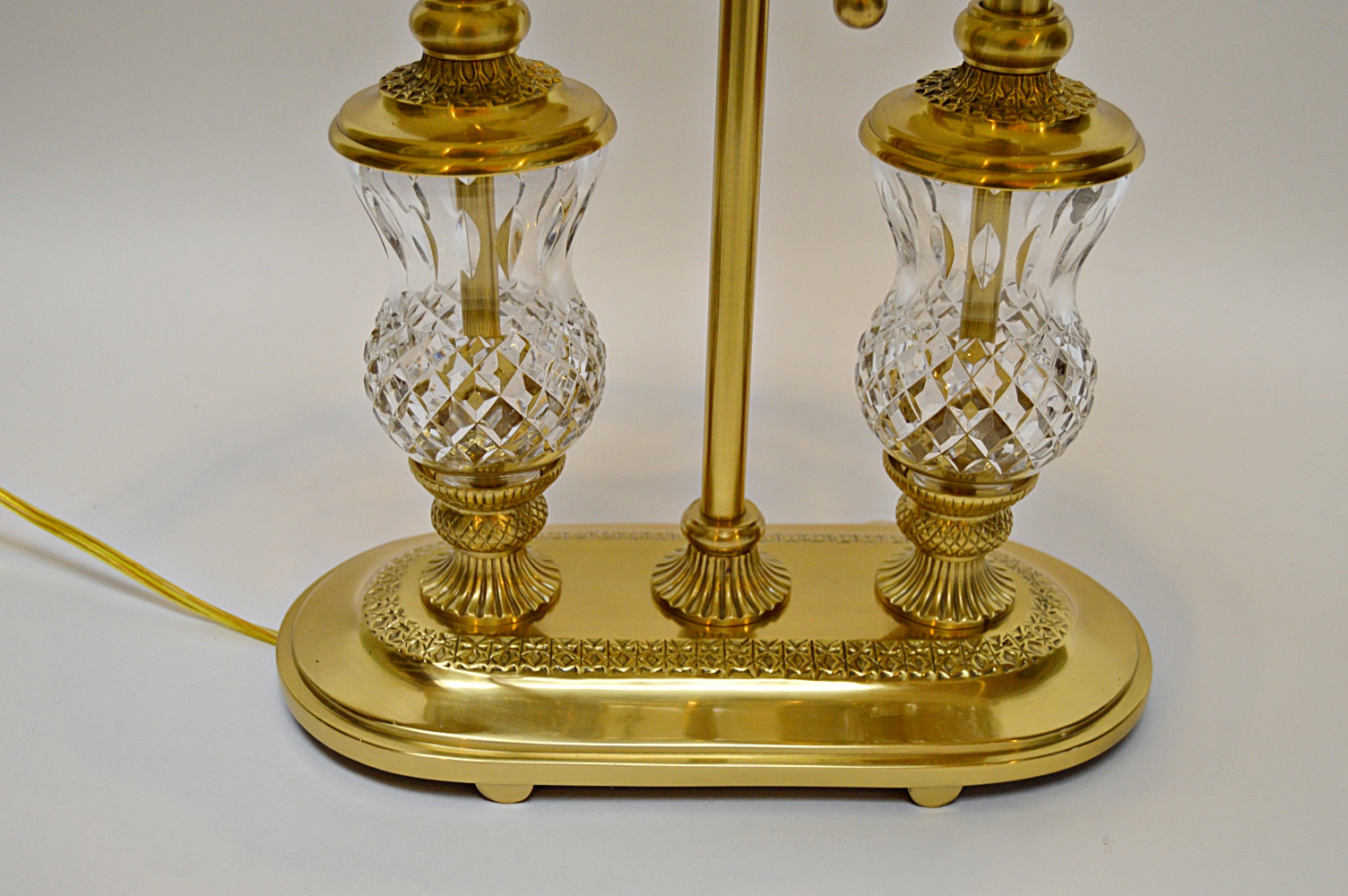Waterford Lead Crystal and Brass "Thistle" Table Lamp