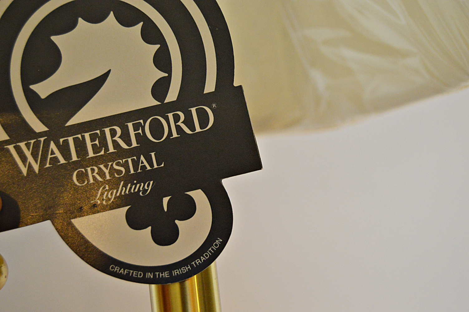 Waterford Lead Crystal and Brass "Thistle" Table Lamp