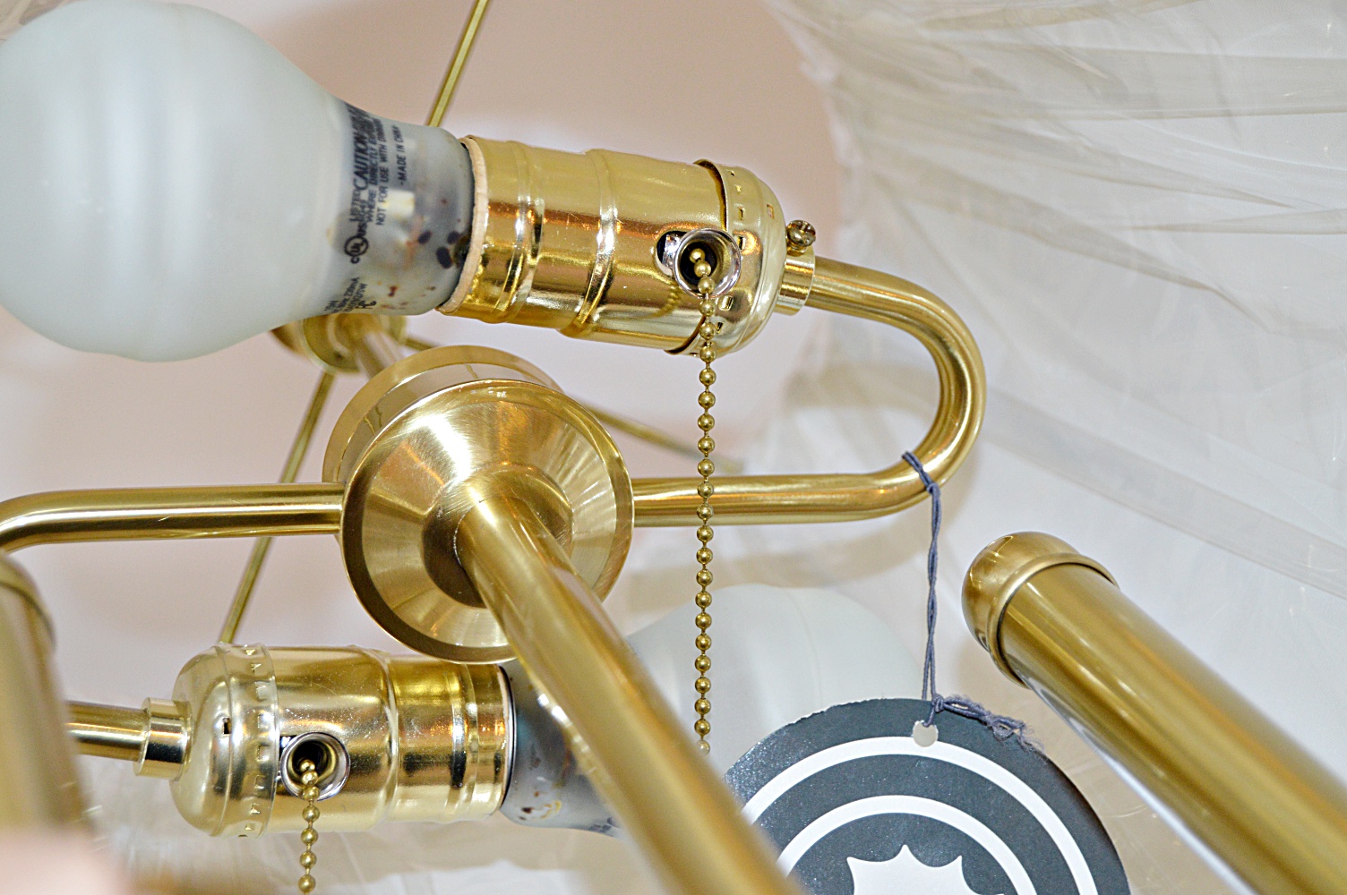 Waterford Lead Crystal and Brass "Thistle" Table Lamp