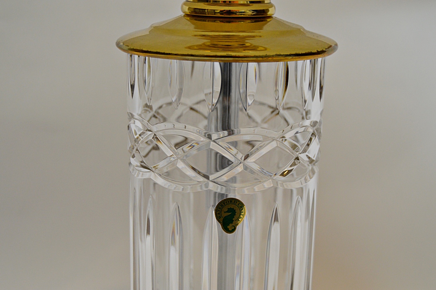 Waterford Lead Crystal and Brass "Kells" Table Lamp