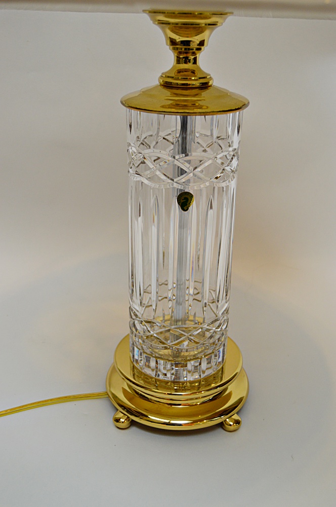 Waterford Lead Crystal and Brass "Kells" Table Lamp