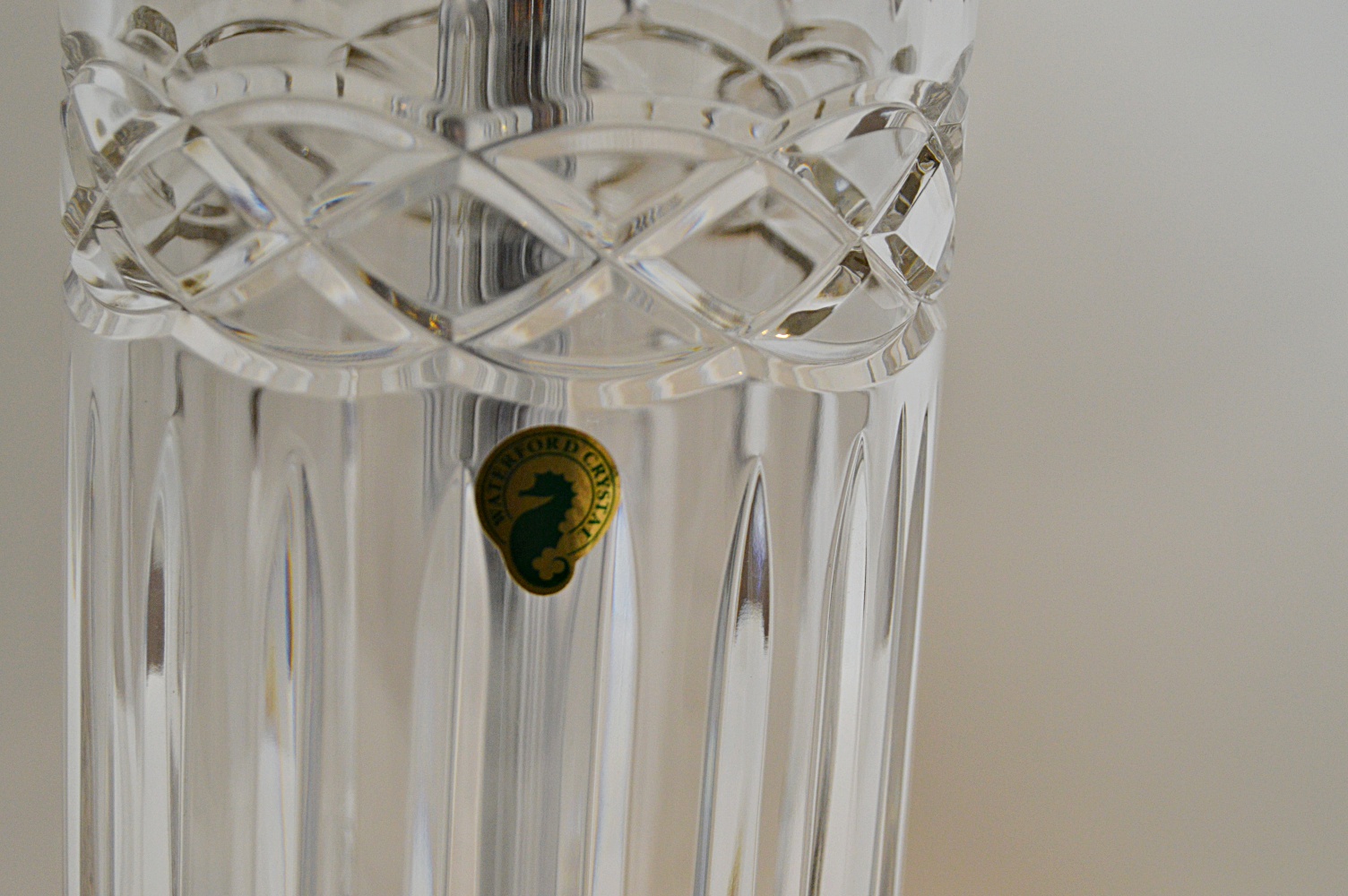 Waterford Lead Crystal and Brass "Kells" Table Lamp