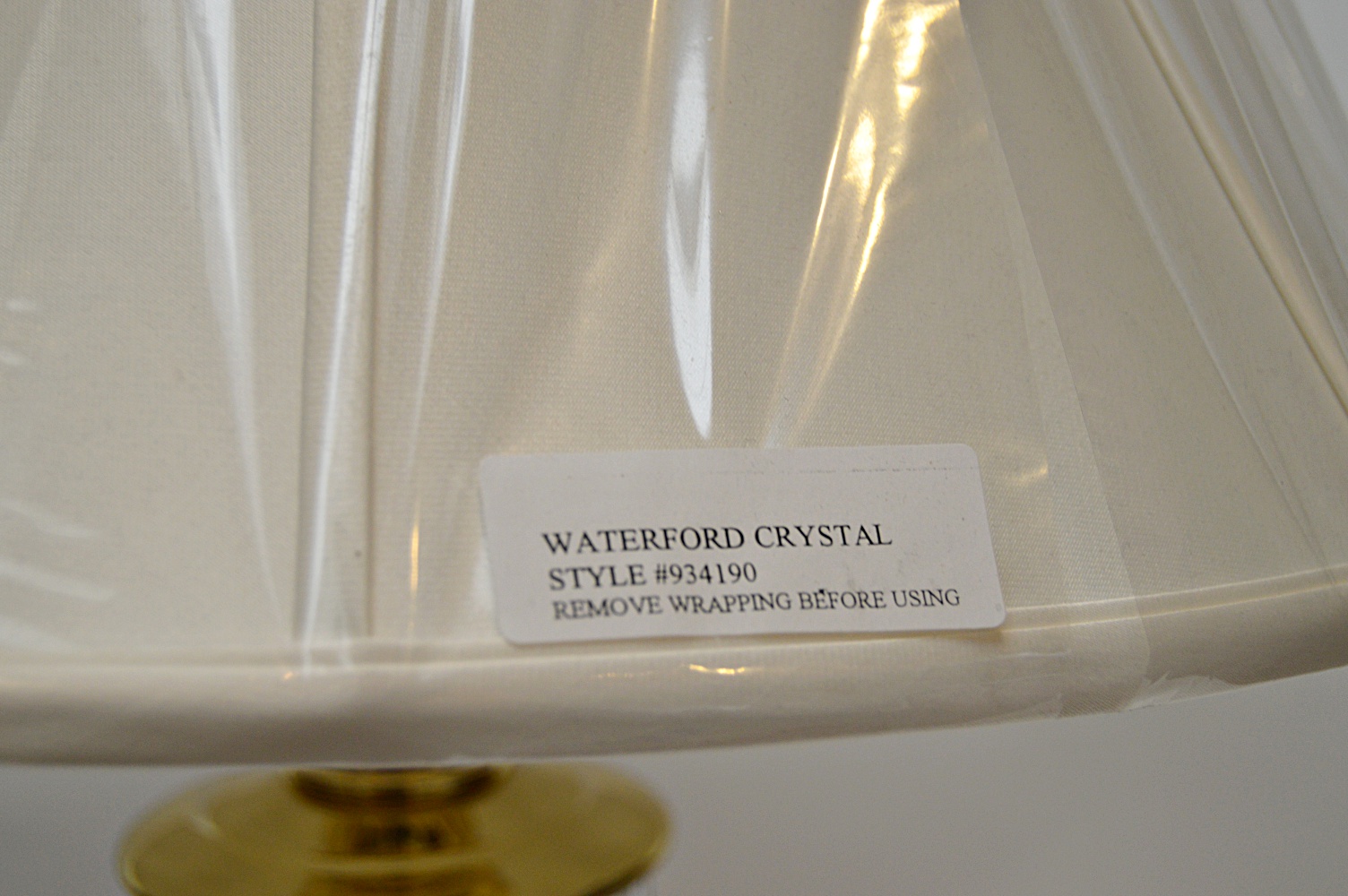 Waterford Lead Crystal and Brass "Kells" Table Lamp