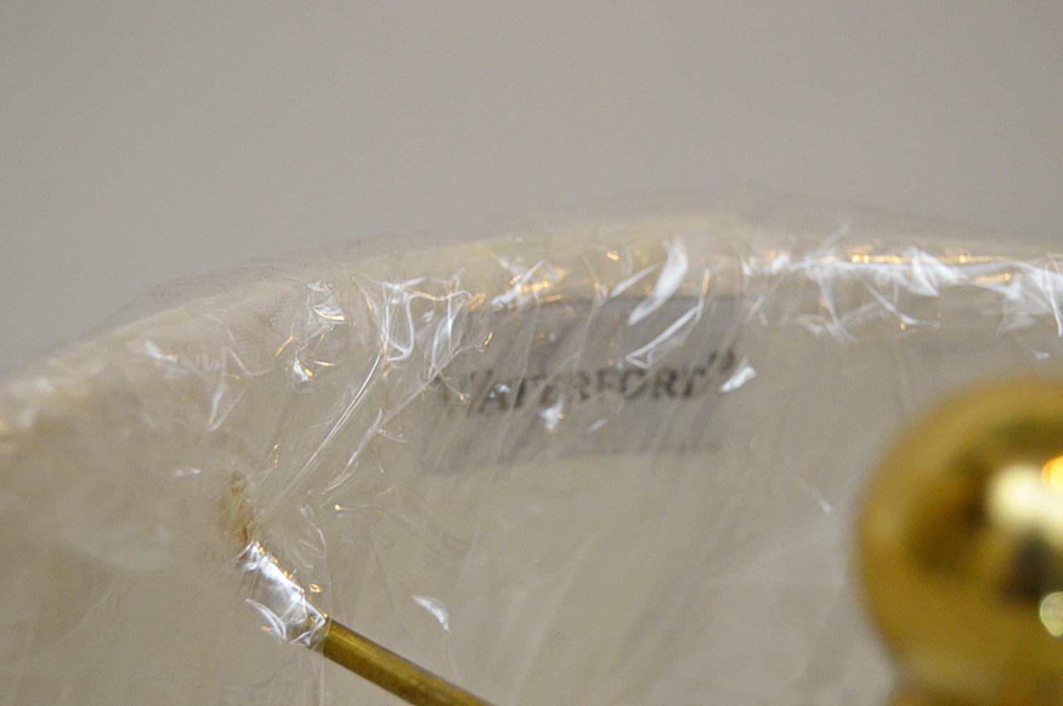 Waterford Lead Crystal and Brass "Kells" Table Lamp