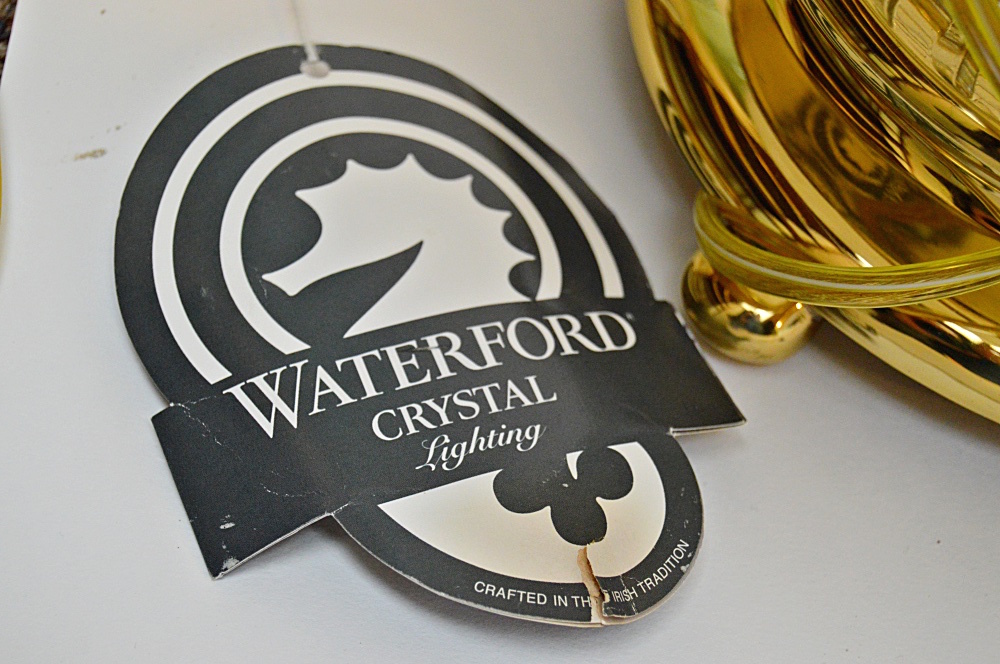 Waterford Lead Crystal and Brass "Kells" Table Lamp