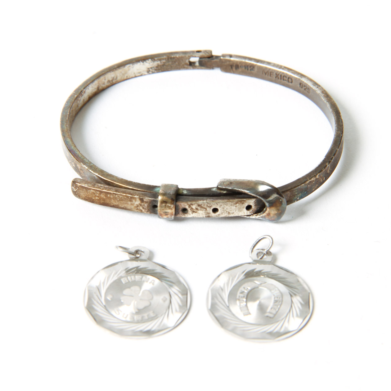 Sterling Silver Bracelet and Pendants