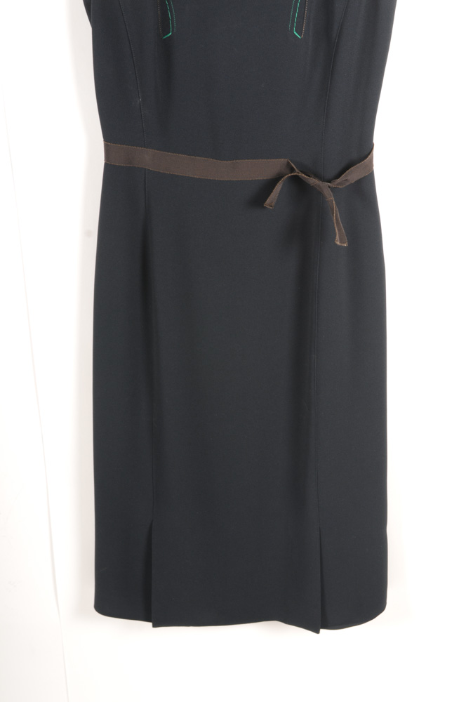 Prada Sheath Dress with Contrast Stitching Details