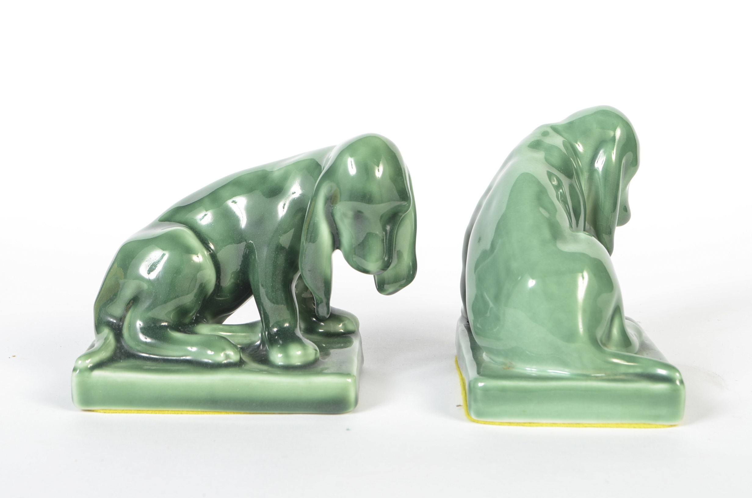 1952 Rookwood Pottery Hound Dog Bookends