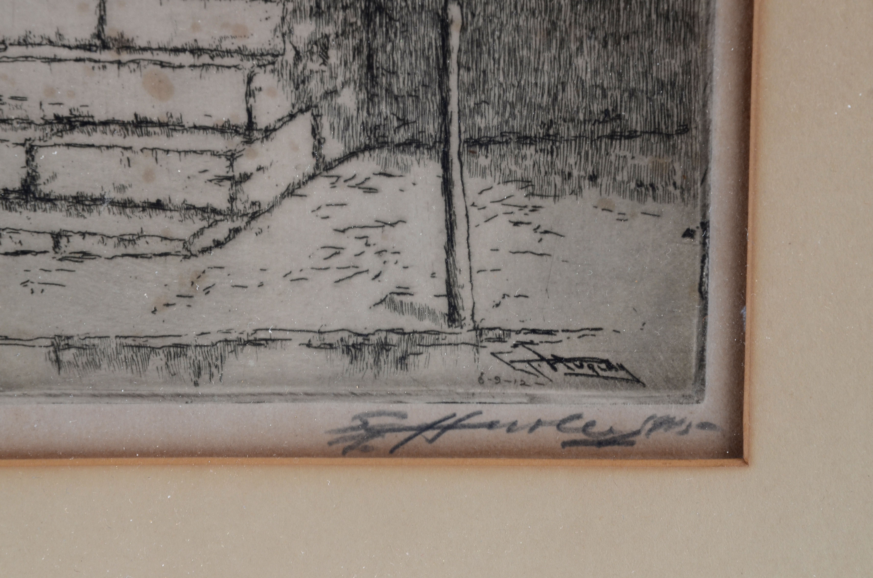 E.T. Hurley Original Signed Etching