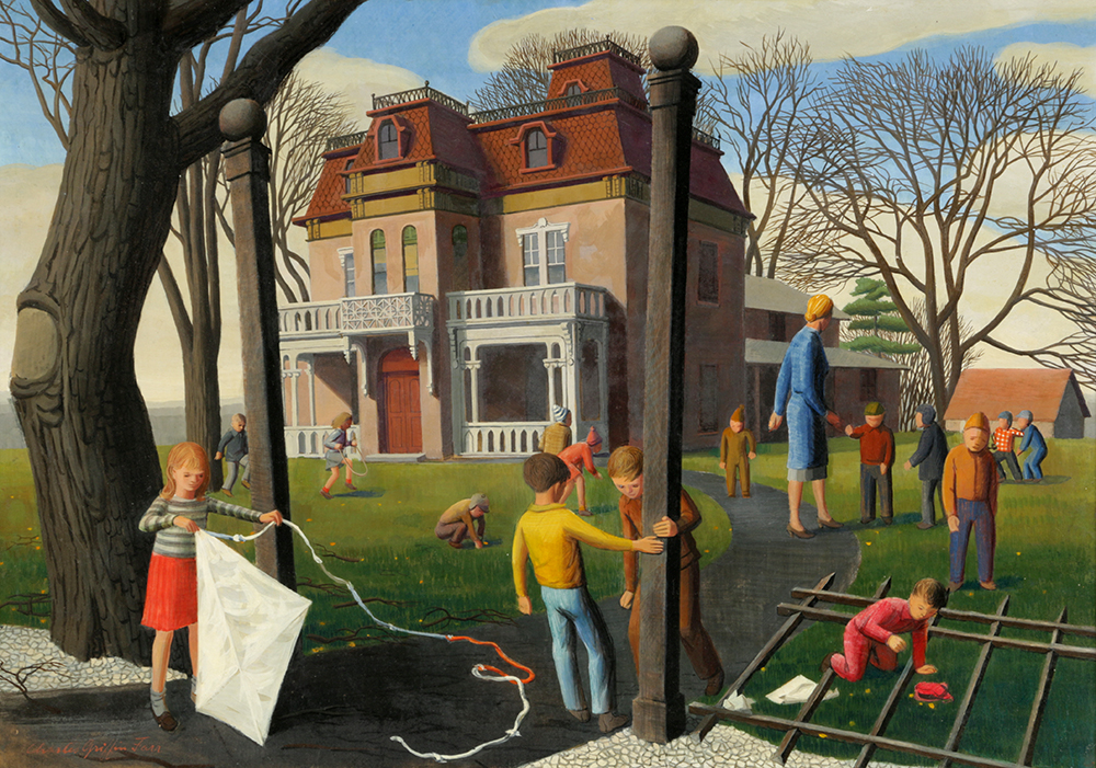 Charles Griffin Farr Egg Tempera Titled "Kindergarten"