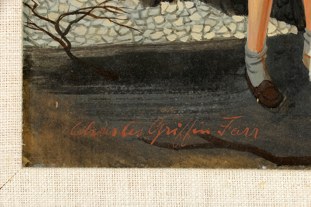 Charles Griffin Farr Egg Tempera Titled "Kindergarten"