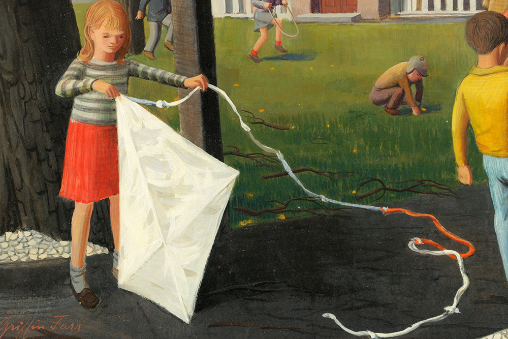 Charles Griffin Farr Egg Tempera Titled "Kindergarten"