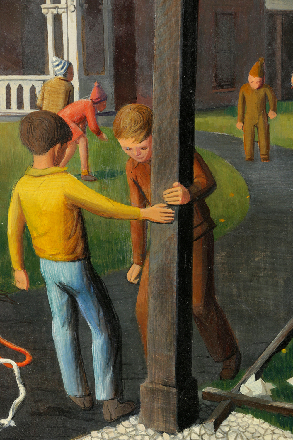 Charles Griffin Farr Egg Tempera Titled "Kindergarten"