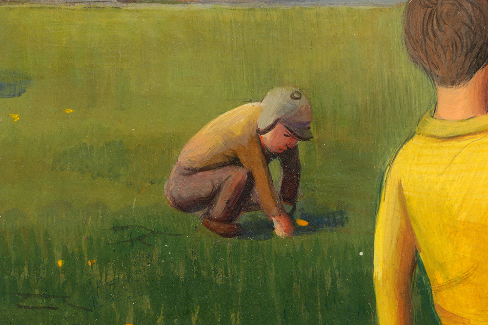 Charles Griffin Farr Egg Tempera Titled "Kindergarten"