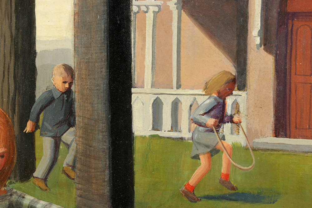 Charles Griffin Farr Egg Tempera Titled "Kindergarten"