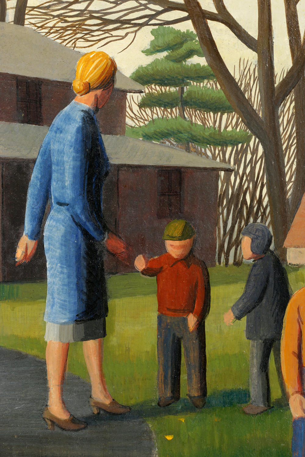 Charles Griffin Farr Egg Tempera Titled "Kindergarten"