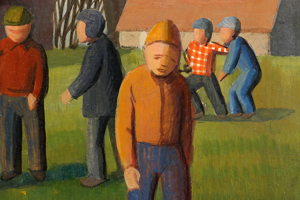 Charles Griffin Farr Egg Tempera Titled "Kindergarten"