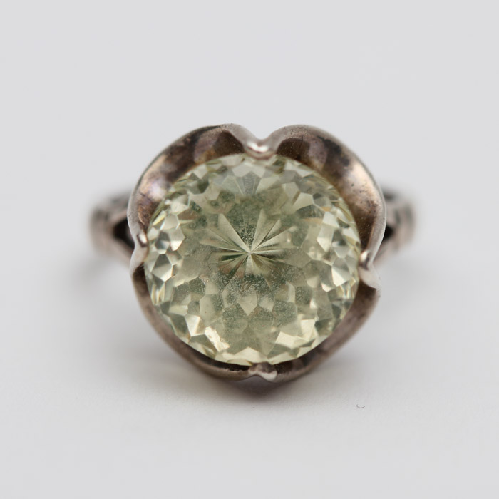 Sterling Silver and Synthetic Spinel Ring