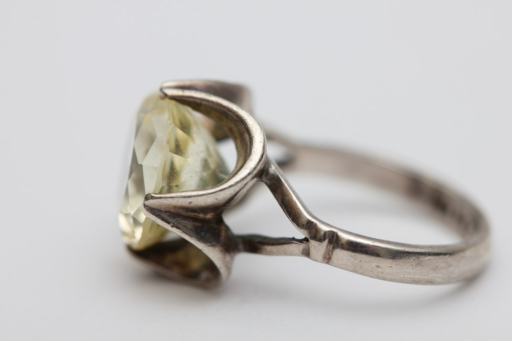 Sterling Silver and Synthetic Spinel Ring