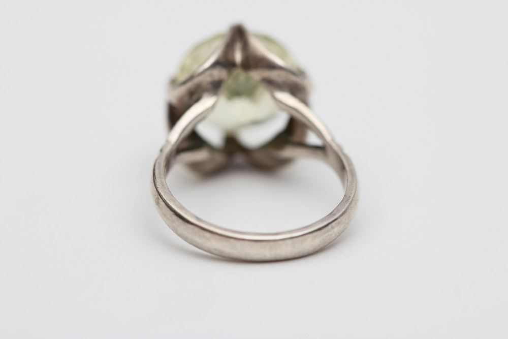 Sterling Silver and Synthetic Spinel Ring