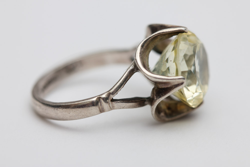 Sterling Silver and Synthetic Spinel Ring