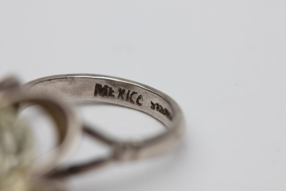 Sterling Silver and Synthetic Spinel Ring