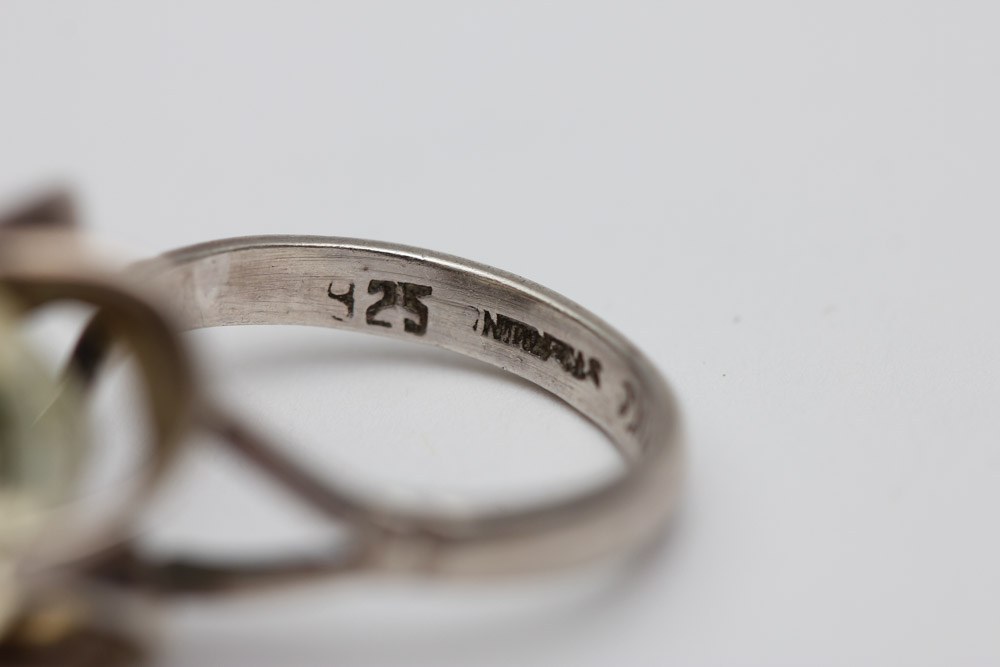 Sterling Silver and Synthetic Spinel Ring