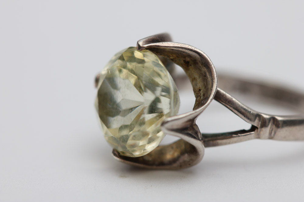 Sterling Silver and Synthetic Spinel Ring