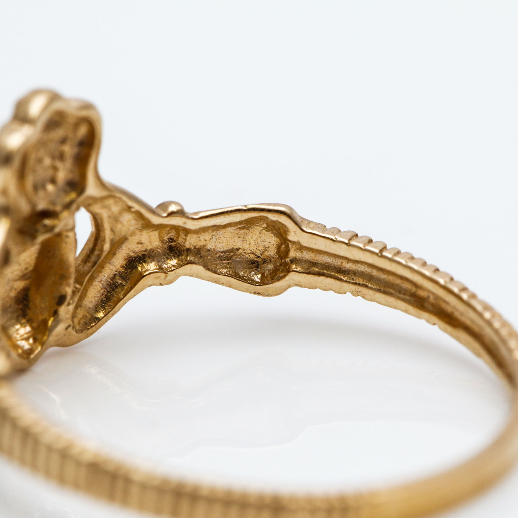 10K Yellow Gold Claddagh Ruby Ring