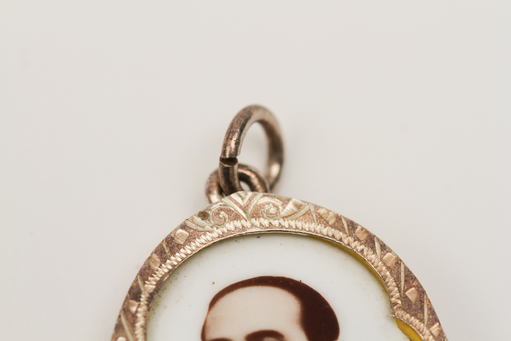Silver Case Portrait Pendant Featuring Chulalongkorn, King of Siam