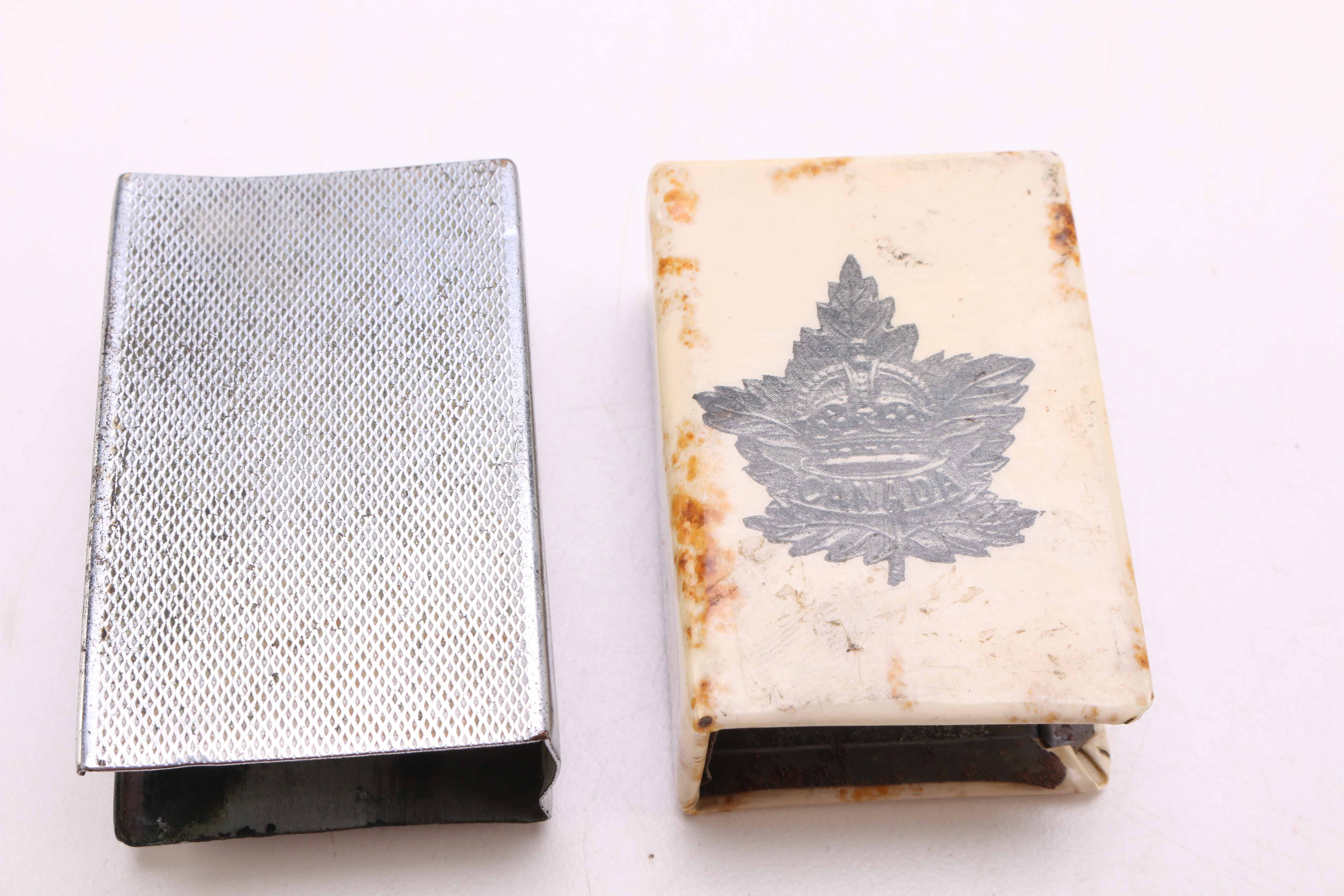 World War I and II Cigarette Lighters and Matchbox Holders