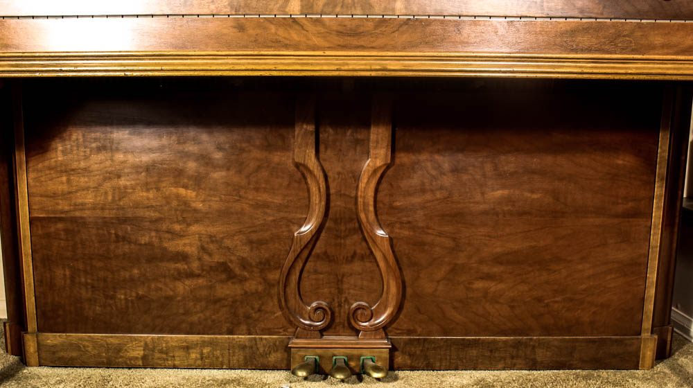 Baldwin Acrosonic Chippendale Style Piano With Bench