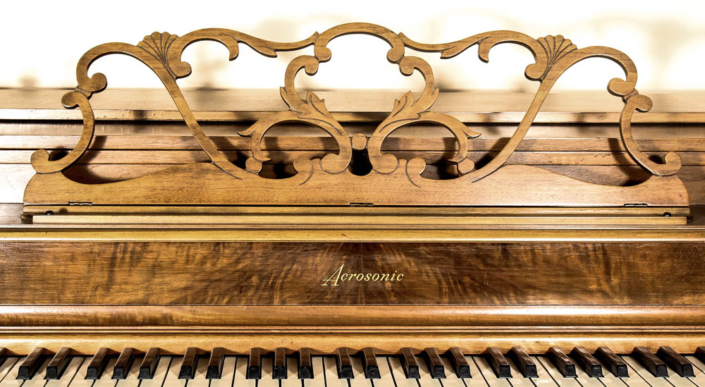 Baldwin Acrosonic Chippendale Style Piano With Bench