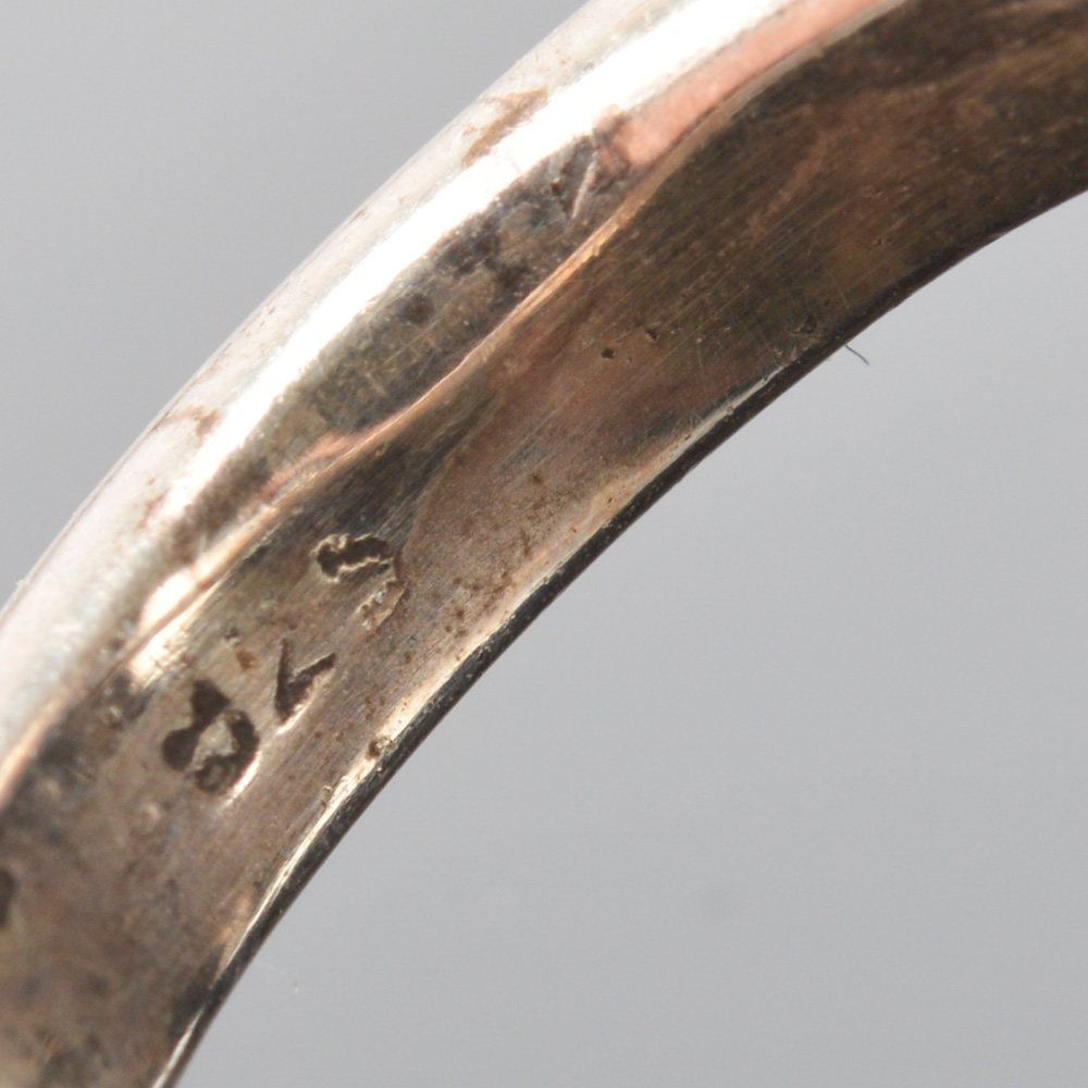 Sterling Silver, Onyx, and Marcasite Ring