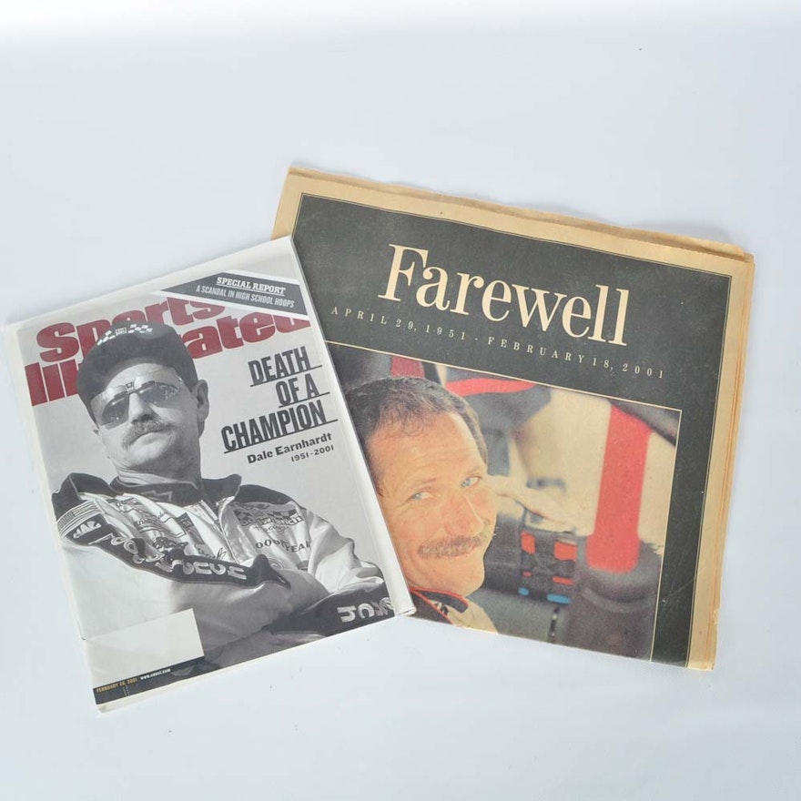 Dale Earnhardt Sr. "Sports Illustrated" and Newspaper