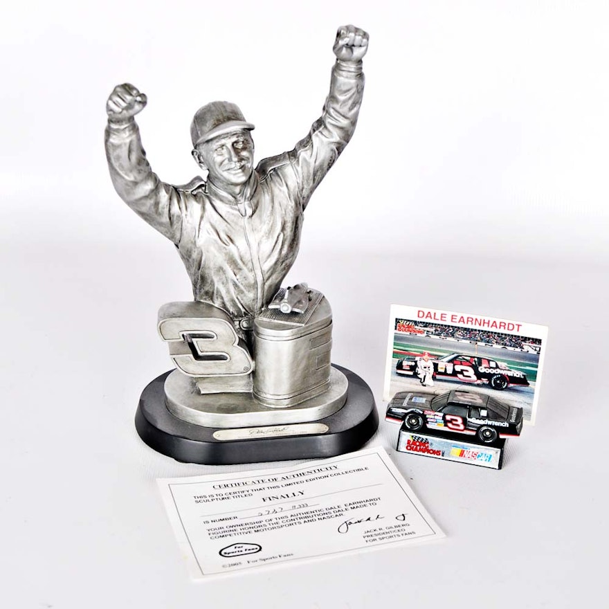 Limited Edition Dale Earnhardt Sr. "Finally" Pewter Bust