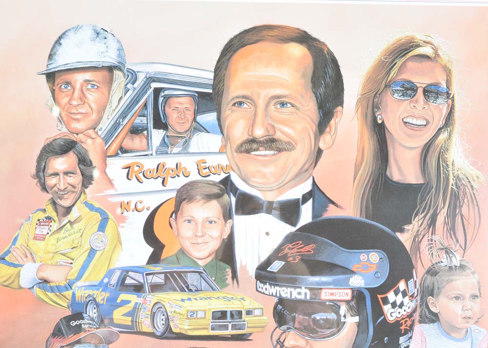 Signed George Wright Offset Lithograph "The Earnhardt Legacy"