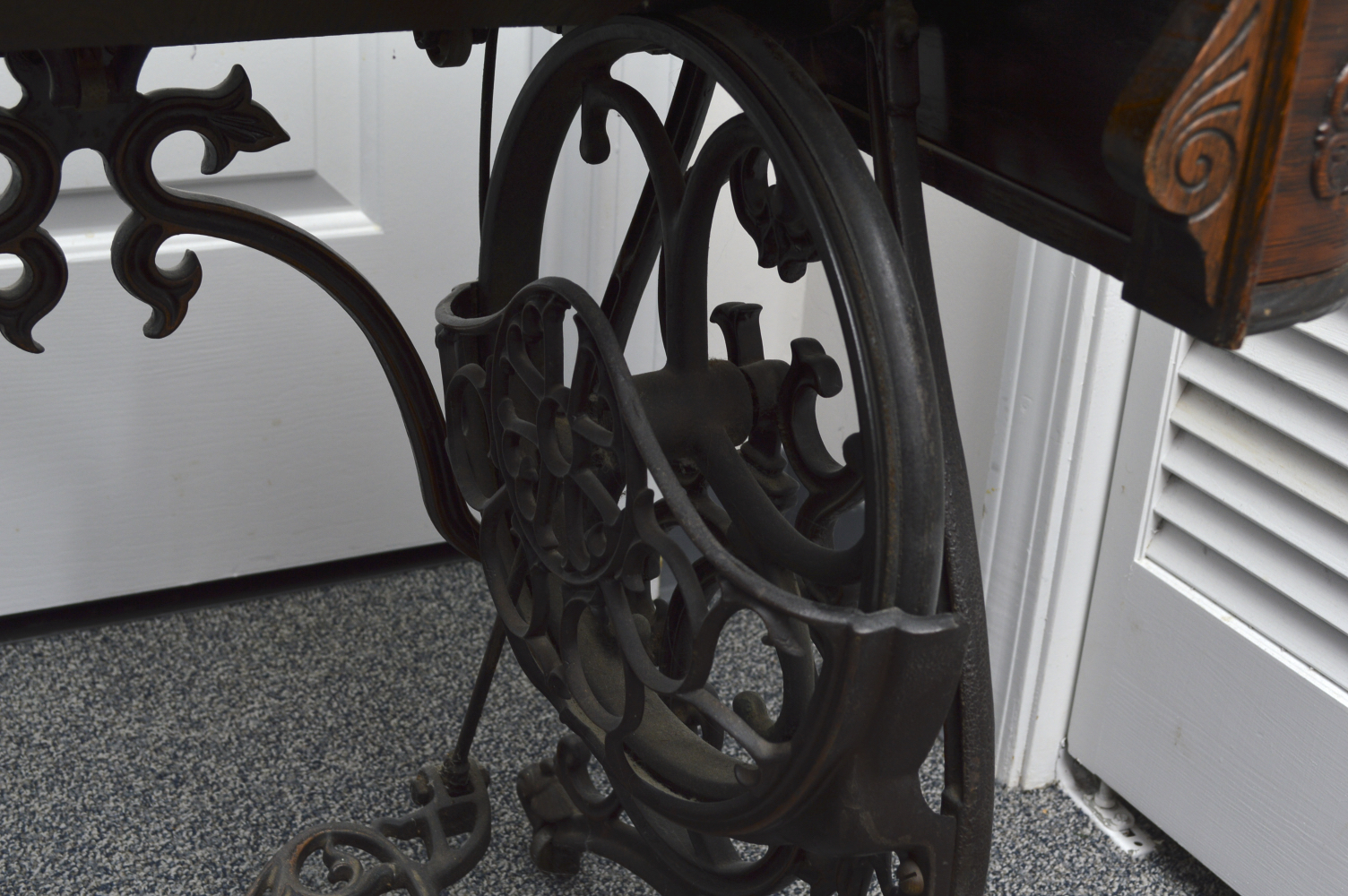 Antique Oak Cased Sewing Machine, Circa 1900