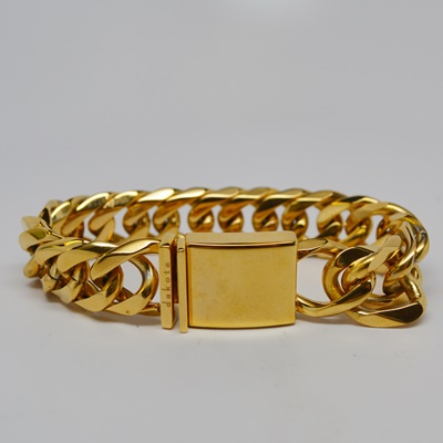 Dakota Gold Tone Metal Men's Bracelet