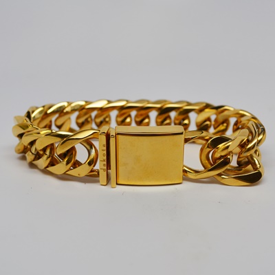 Dakota Gold Tone Metal Men's Bracelet